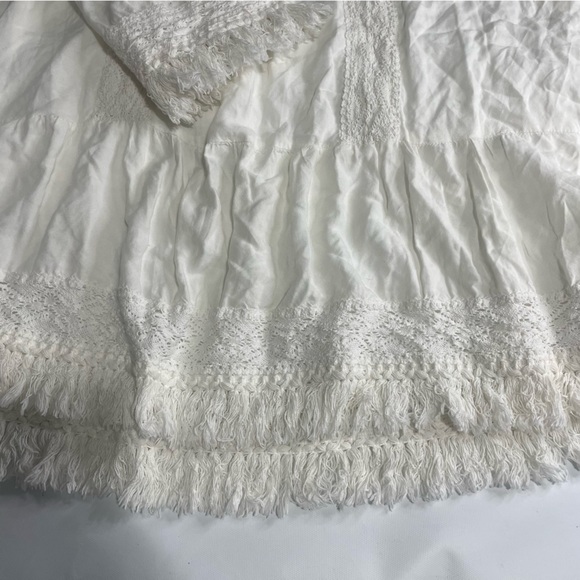 vintage miss june paris boho chic fringe off shoulder fringe top - Picture 10 of 14